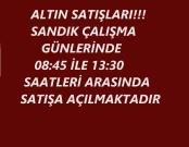 SİTEMİZDE ALTIN SATIŞ ZAMANLARI